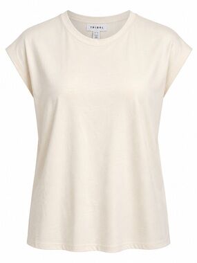 Tribal Buttercream Cap Sleeve Crew Neck Tee XL Extra Large